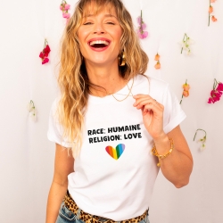 T-shirt Blanc Libertà Pride Femme Faubourg54