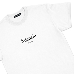 T-shirt  Silenzio blanc Homme Faubourg54 manches courtes