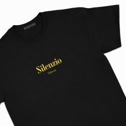 T-shirt  Silenzio noir Homme Faubourg54 manches courtes