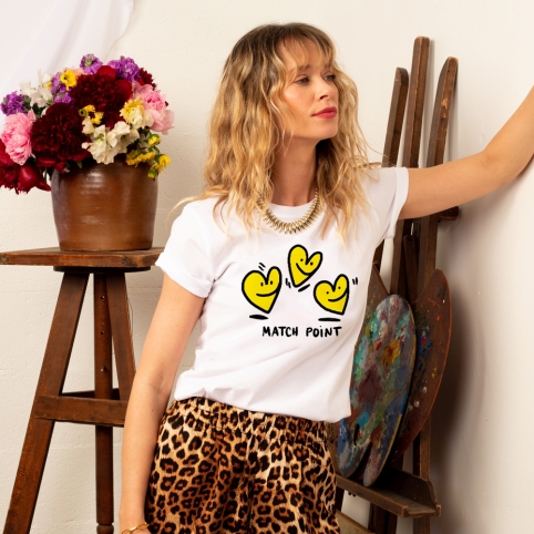 T-shirt Blanc Match Point