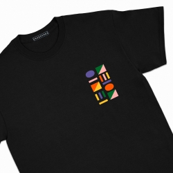 T-shirt noir Villes Italiennes manches courtes Homme Faubourg54