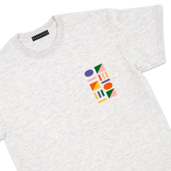 T-shirt gris clair Villes Italiennes manches courtes Homme Faubourg54