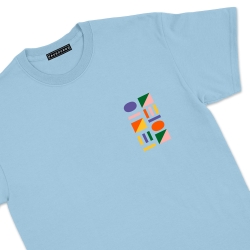 T-shirt bleu ciel Villes Italiennes manches courtes Homme Faubourg54