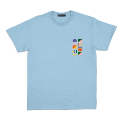 T-shirt bleu ciel Villes Italiennes manches courtes Homme Faubourg54