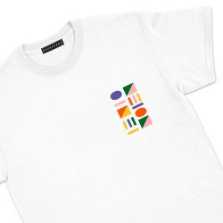 T-shirt blanc Villes Italiennes manches courtes Homme Faubourg54