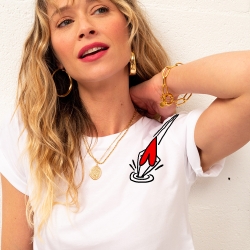 T-shirt Blanc Nath Femme Faubourg54
