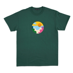 T-shirt paesaggio della spiaggia vert forêt Homme Faubourg54 manches courtes
