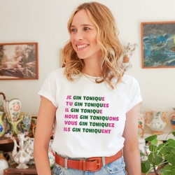 T-shirt Blanc Gin Tonic Femme Faubourg54