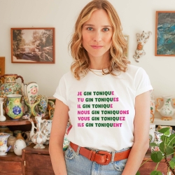 T-shirt Blanc Gin Tonic Femme Faubourg54