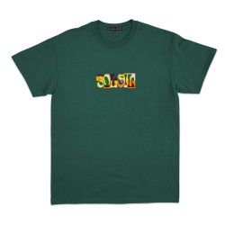T-shirt Soleil vert forêt Homme Faubourg54 manches courtes