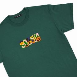T-shirt Soleil vert forêt Homme Faubourg54 manches courtes