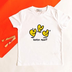 T-Shirt Blanc Match Point ENFANTS Faubourg54