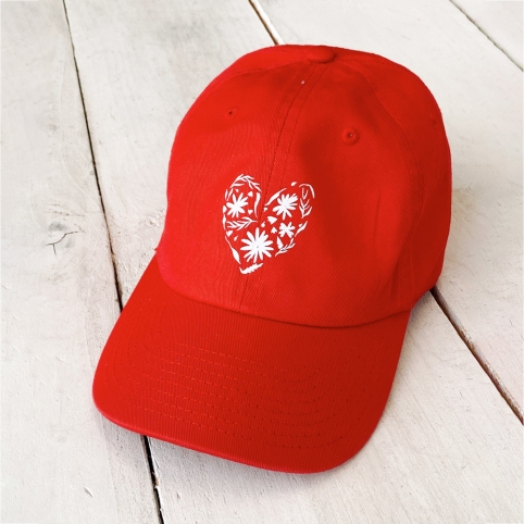 Casquette rouge Cuore Fiorito