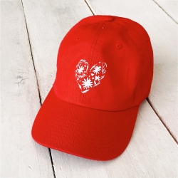 Casquette rouge Cuore Fiorito