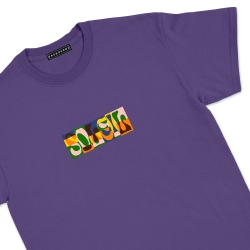 T-shirt Soleil violet Homme Faubourg54 manches courtes