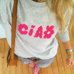 Sweat Gris Ciao Fiorito by Les Futiles