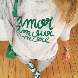 Sweat Gris Amor Amour Amore by Les Futiles
