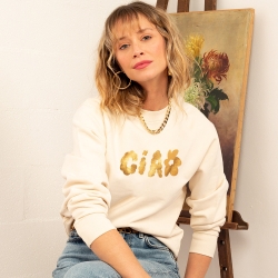 Sweat Crème Ciao Fiorito by LesFutiles