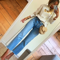 Sweat Crème Ciao Fiorito by LesFutiles