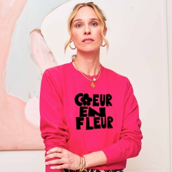 Sweat Fuchsia Coeur en Fleur by LesFutiles