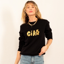 Sweat Noir Ciao Fiorito by LesFutiles