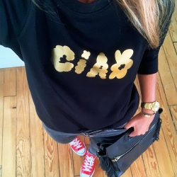 Sweat Noir Ciao Fiorito by LesFutiles