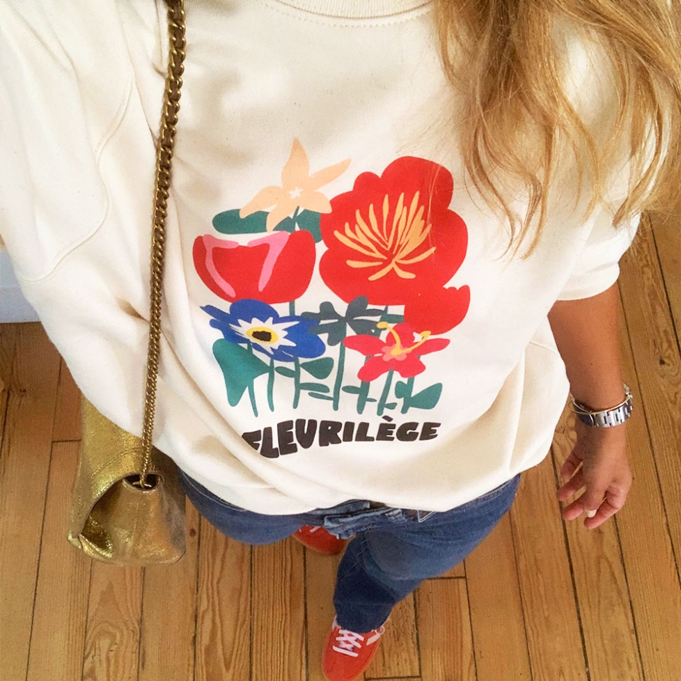 Sweat Crème Fleurilège by LesFutiles