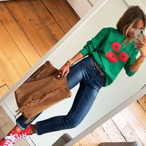 Sweat Vert Coquelicot by LesFutiles