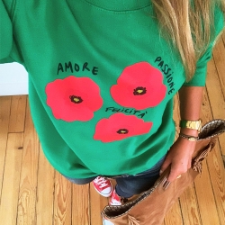 Sweat Vert Coquelicot by LesFutiles