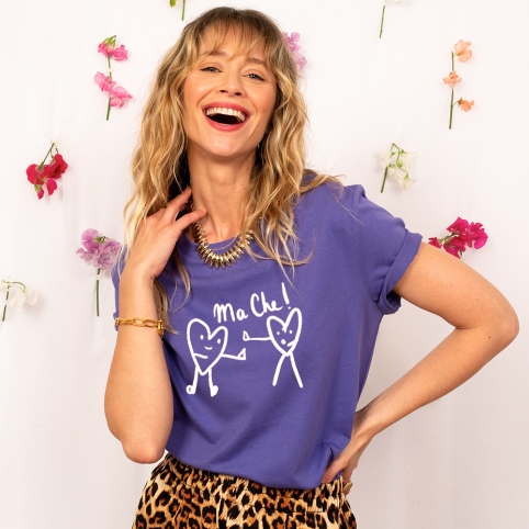T-shirt Violet Ma Che collection FLEURILEGE