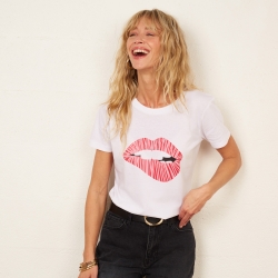 T-shirt Blanc Martina Beetlejuice Rouge