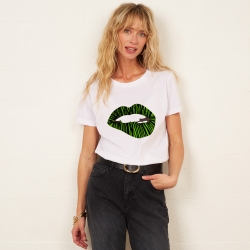 T-shirt Blanc Martina Beetlejuice Vert