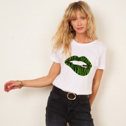 T-shirt Blanc Martina Beetlejuice Vert