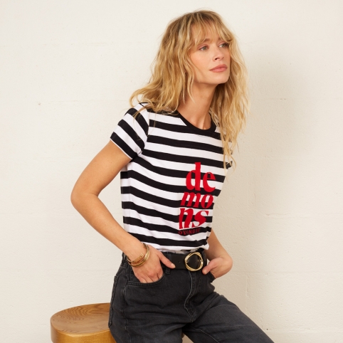 T-Shirt Coco Noir Demon de Minuit collection FLEURILEGE