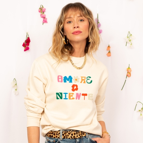 Sweat Crème Amore O Niente