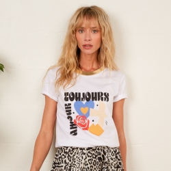 T-shirt Blanc Amour Toujours