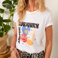 T-shirt Blanc Amour Toujours