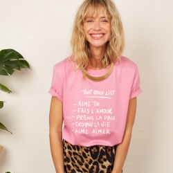 T-shirt Rose Tout Doux List