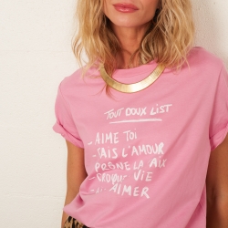 T-shirt Rose Tout Doux List