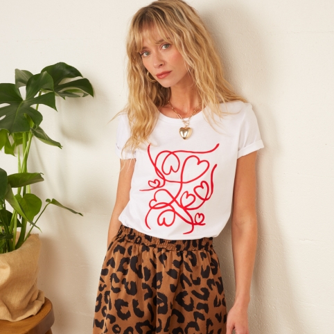 T-shirt Blanc MeliMelove collection ARMÉE DE L'AMOUR