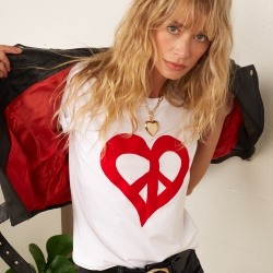 T-shirt Blanc Cuore della Pace