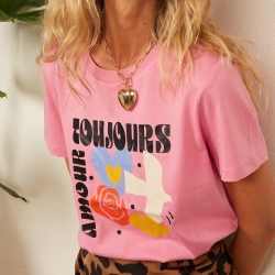T-shirt Rose Amour Toujours by Maud Parys