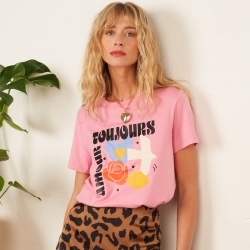 T-shirt Rose Amour Toujours by Maud Parys