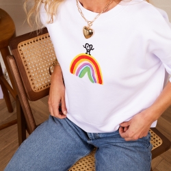 Sweat Boxy Blanc Luca by Maud Parys