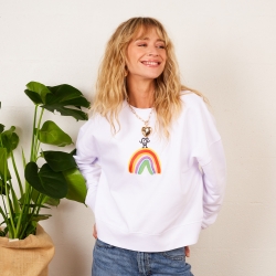 Sweat Boxy Blanc Luca by Maud Parys