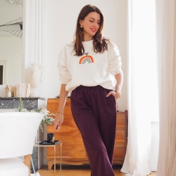 Sweat Boxy Blanc Luca by Maud Parys