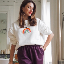 Sweat Boxy Blanc Luca by Maud Parys