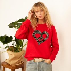 Sweat Rouge Cuore della Pace by Maud Parys