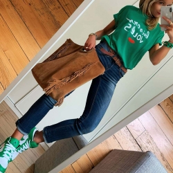 T-Shirt Vert Baisers Volés by LesFutiles