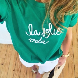 T-Shirt Vert La dolce Vita by LesFutiles